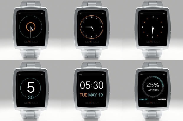ReVault has a number of different faces when used as a watch