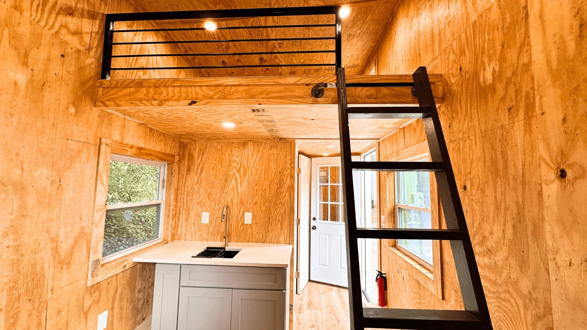 The Element's loft bedroom is reached by ladder