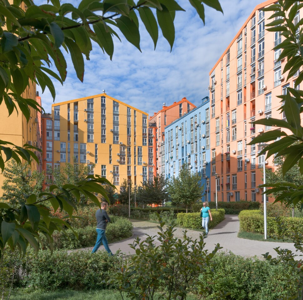 Archimatika won the Use of Colour Prize for its vibrant Comfort Town housing development in Kiev, Ukraine