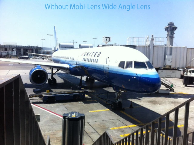 Photo without the Mobi-Lens wide-angle lens