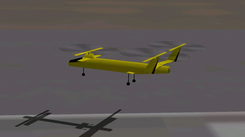 Tri-rotor design computer model