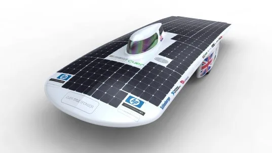 Endeavour, a sleek carbon-fiber car made from an aluminium frame, lithium-polymer battery and state-of-the-art motor (Image: Cambridge University Eco Racing)