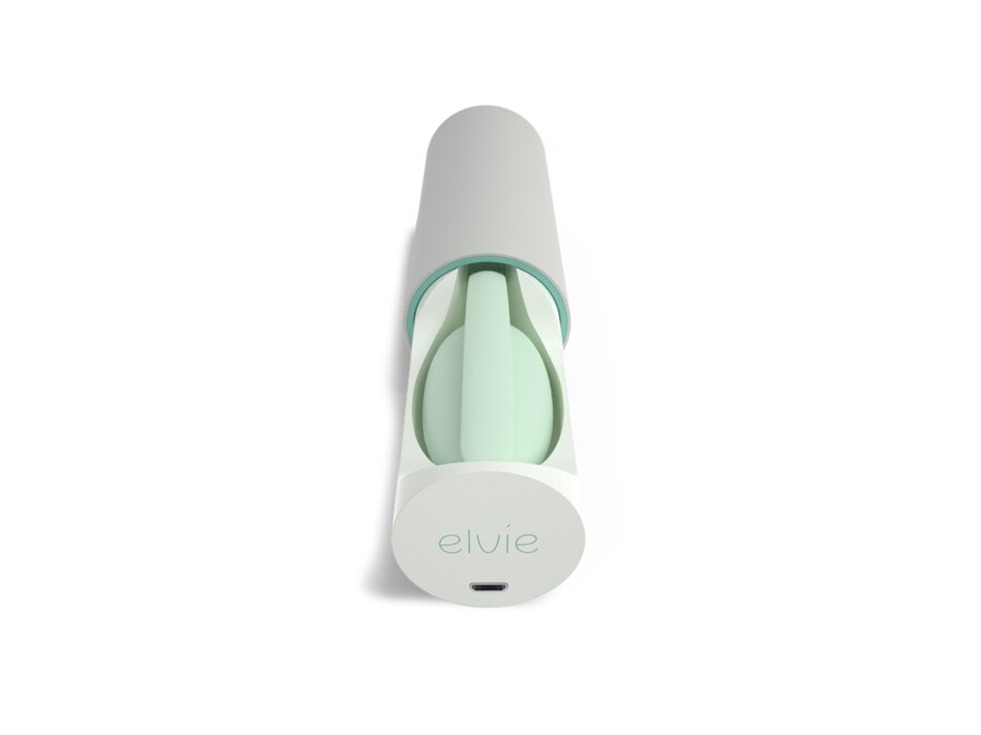 Elvie has a discrete case in which the pod can be stored and in which it is wirelessly charged