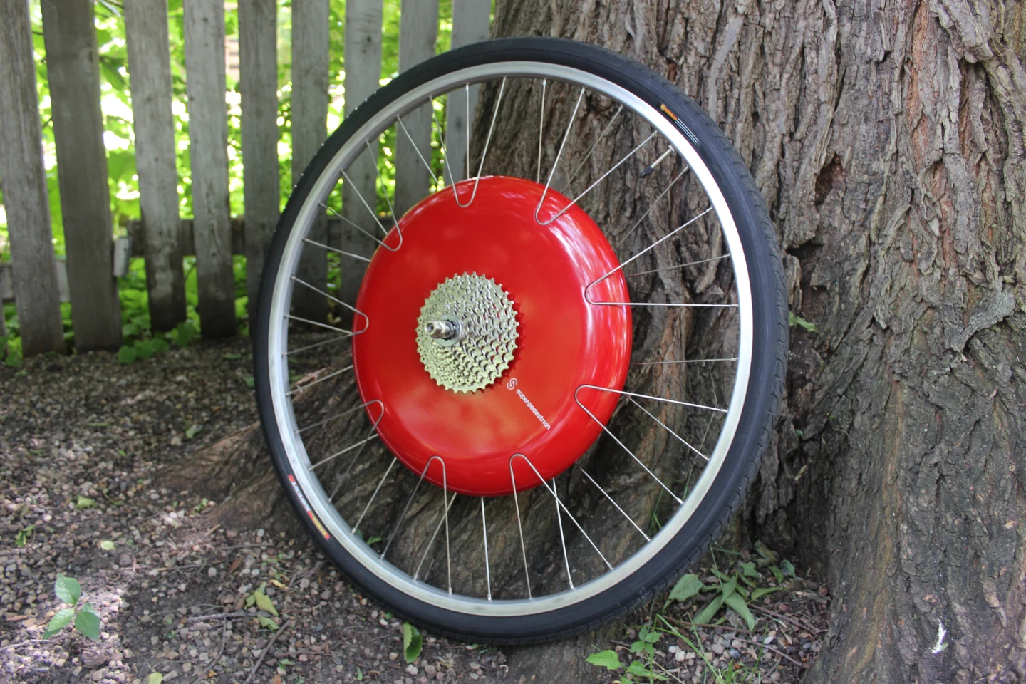 The 700C version of the Copenhagen Wheel that we were using tips the scales at 20 lb (9 kg)
