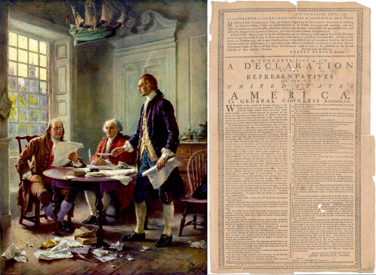 One of just five surviving copies of John Holt's 1776 broadside printing of the Declaration of Independence, and the only one still in private hands, this original copy remained in the family of its original recipient, Colonel David Mulford, for the 241 years prior to this sale. It sold for $1,800,000 at Blanchard's Auction Services on November 11, 2017