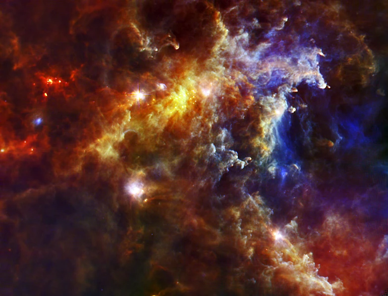 The Rosette molecular cloud (Image: ESA/PACS & SPIRE Consortium/HOBYS Key Programme Consortia)