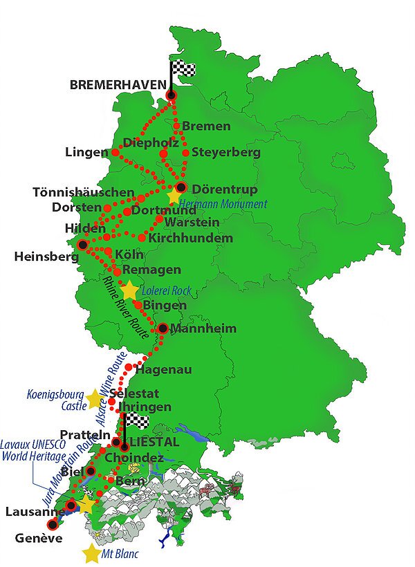 The route of the 2016 WAVE Trophy