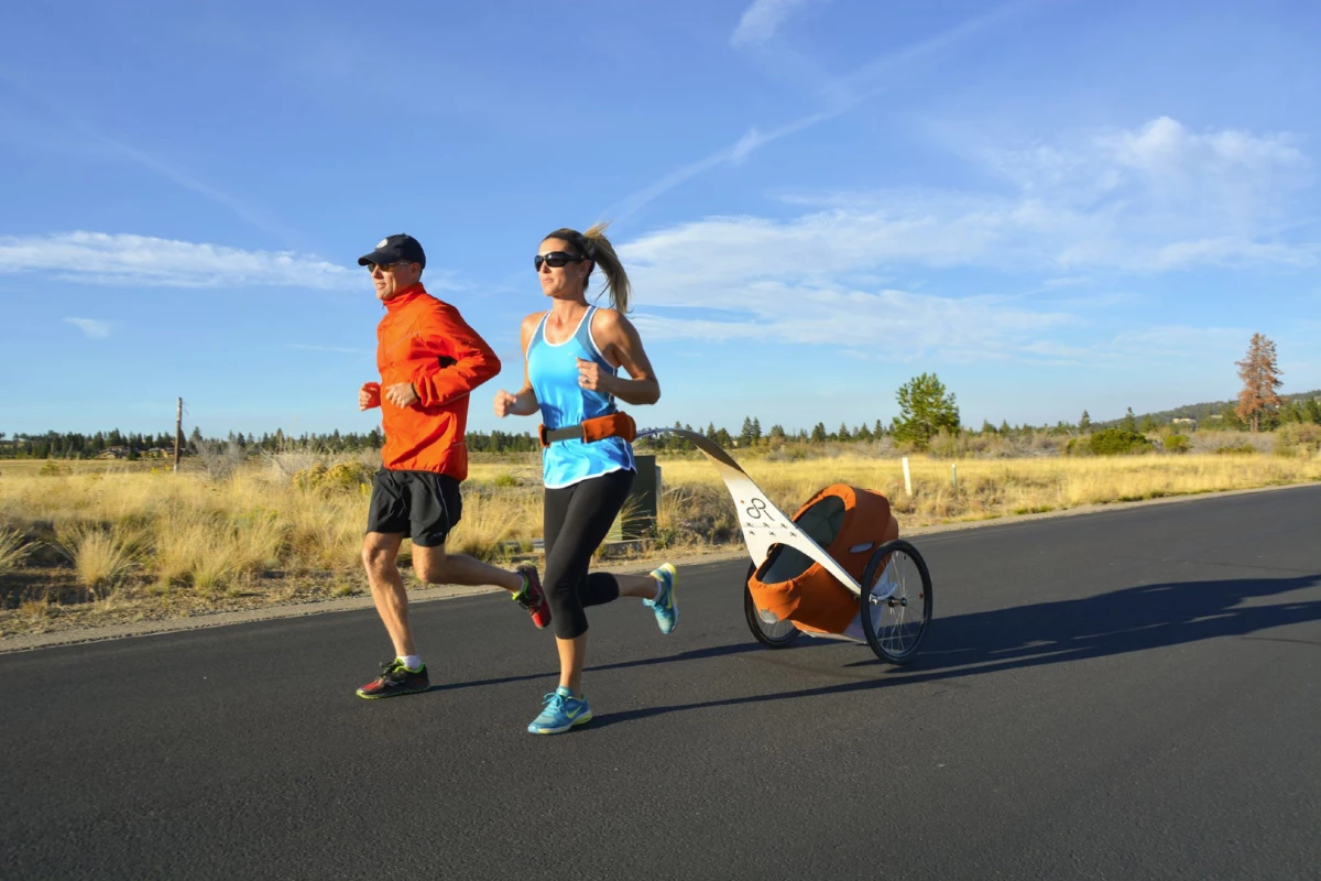 The kidRunner is claimed to let kid-towing runners move naturally