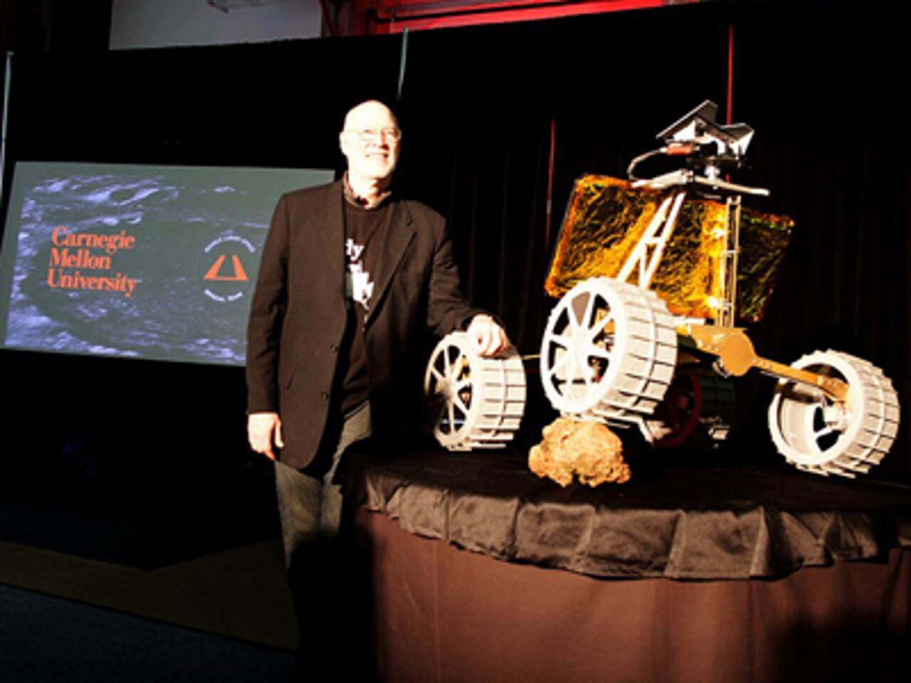 Andy with William "Red" Whittaker, professor of robotics and director of the Field Robotics Center ( Photo: CMU)