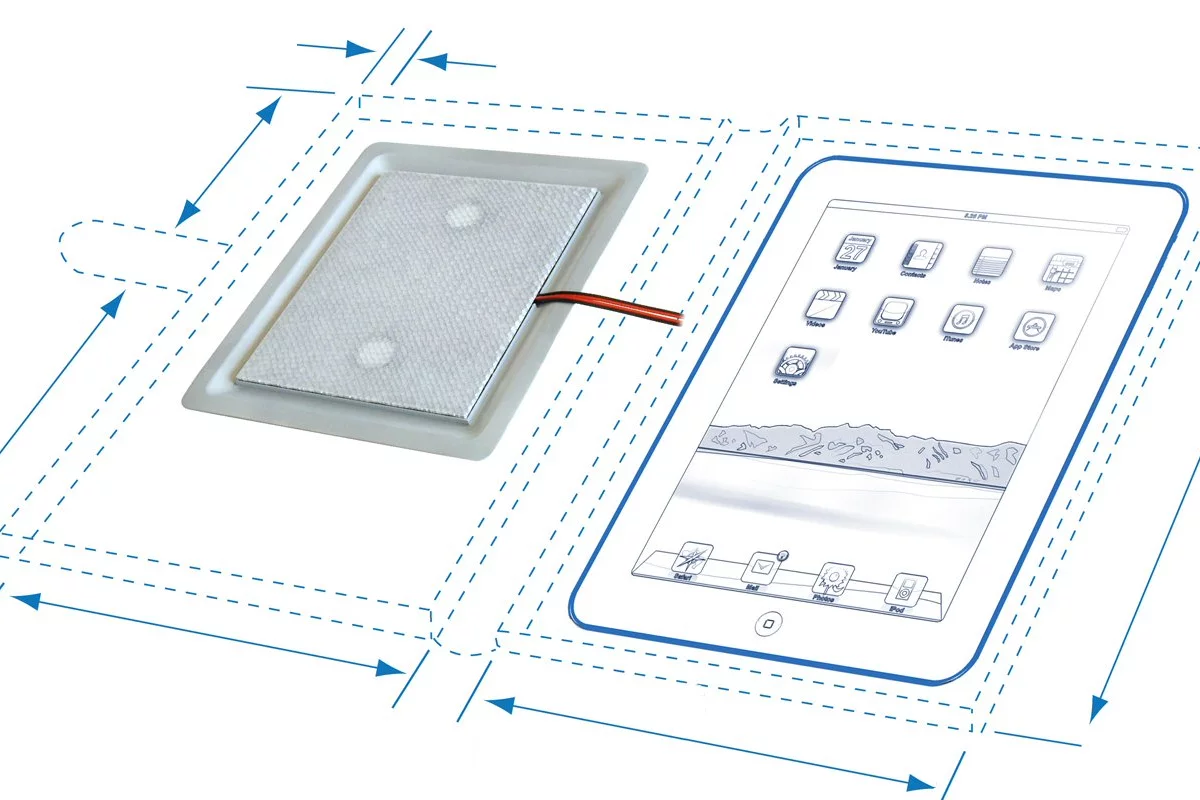 HiWave Technologies has announced the development of a new flat speaker unit designed to be incorporated into tablet covers