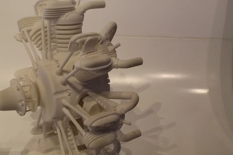 A model engine printed by an industrial 3D printer
