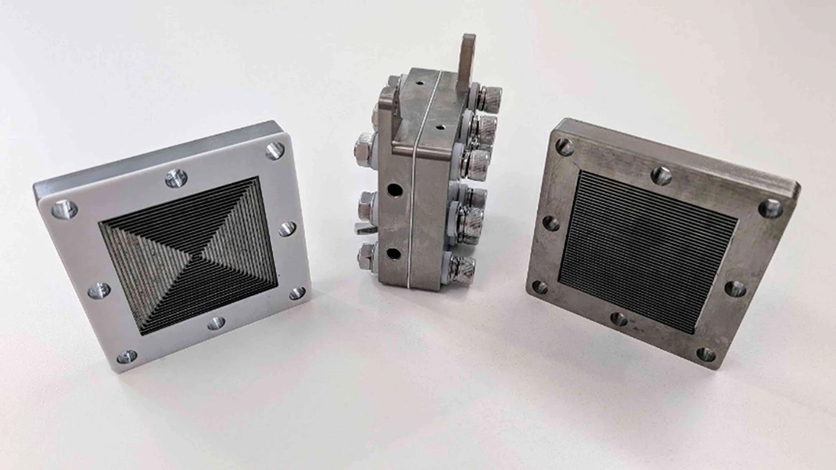 The membrane-based electrolyzer, key to where the conversion to gaseous ammonia happens