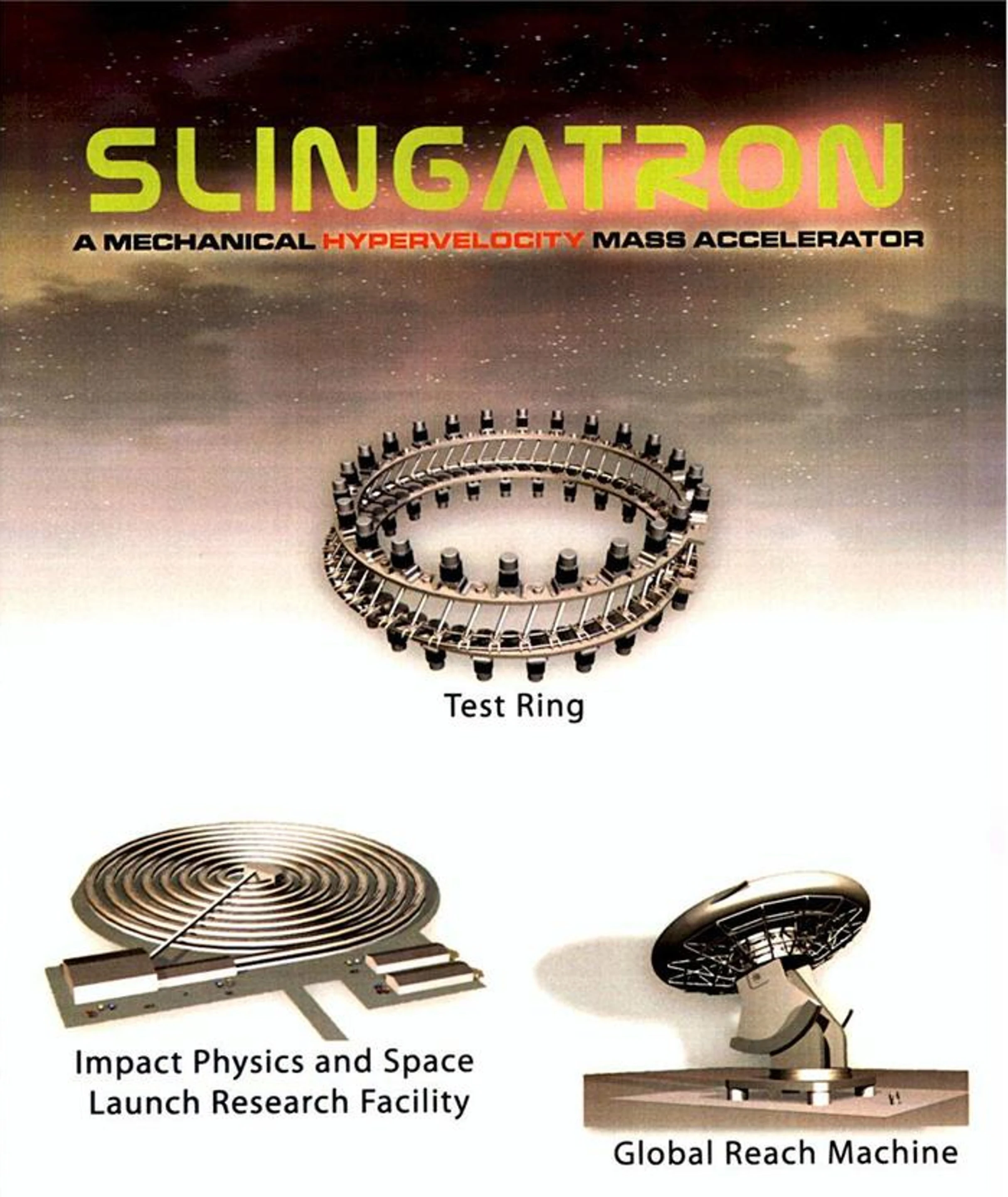 Different stage of slingatron development