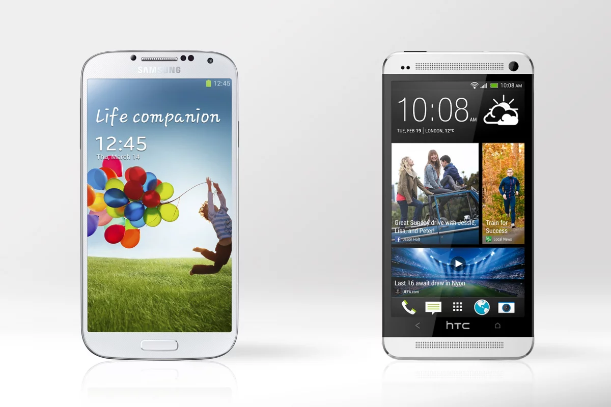 We compare the specs and features of the Samsung Galaxy S4 and HTC One