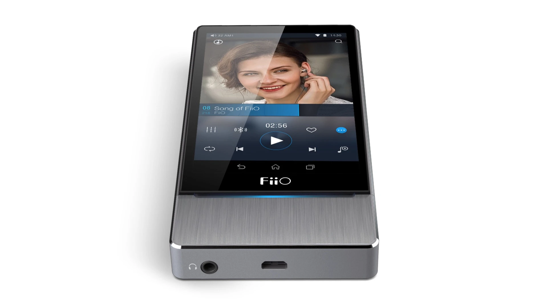Headphones and earphones are plugged into the 3.5 mm jack at the bottom, while the unit's 3,500 mAh battery in topped up via a micro-USB port