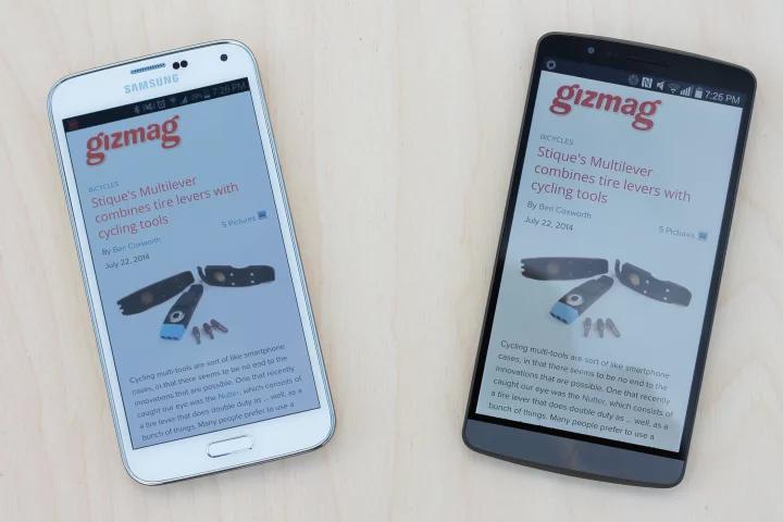 It's a battle of the best Android smartphones, as Gizmag goes hands-on with the Samsung Galaxy S5 and LG G3