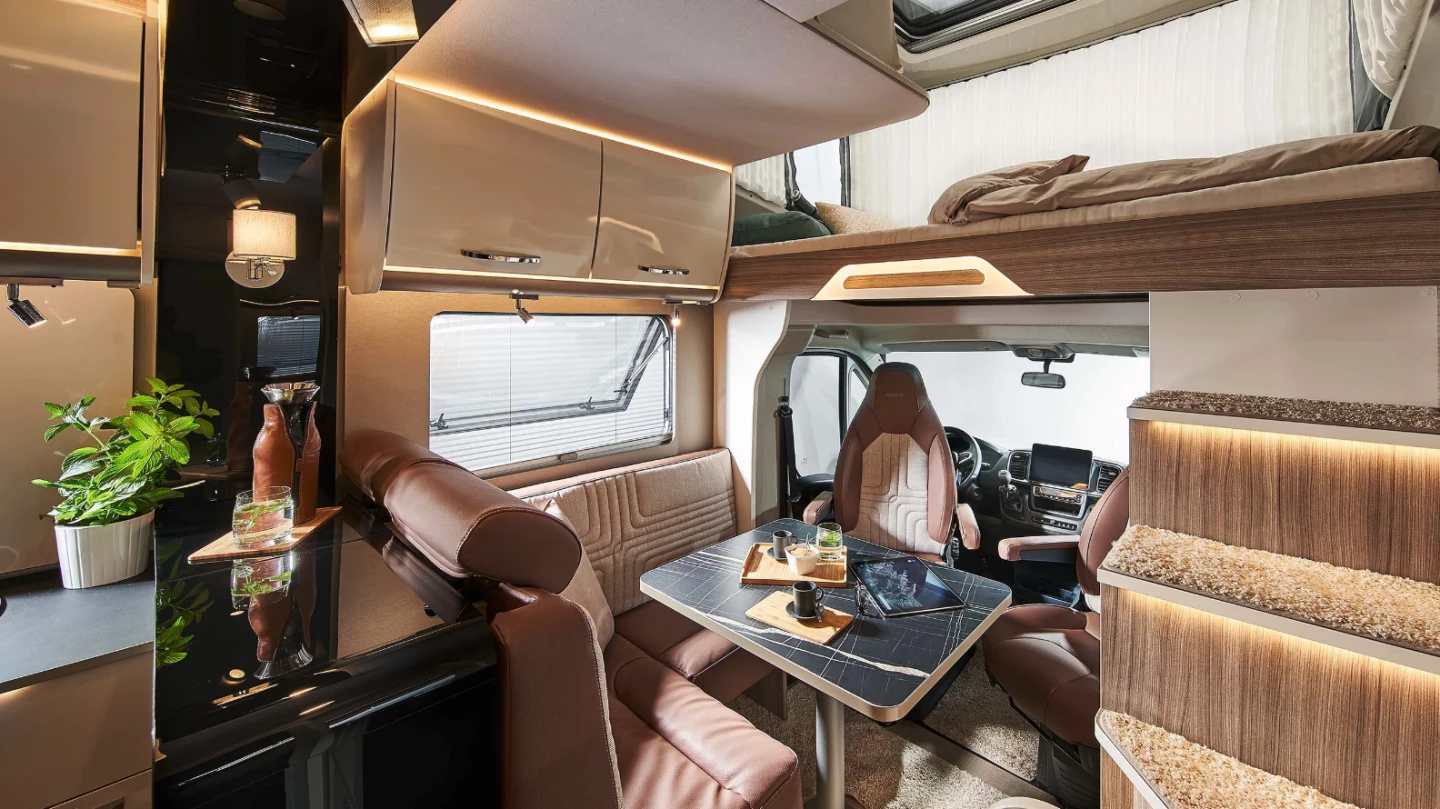 The first photo of the production interior shows the 689 G floor plan complete with its staircase up to the second floor