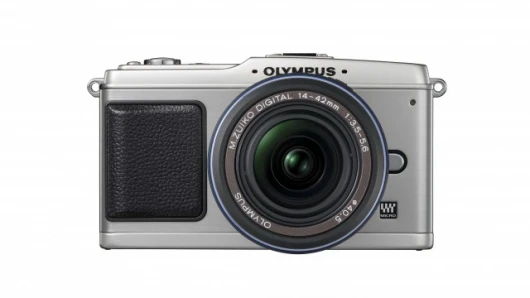 The Olympus E-P1 shown with the 14-42mm F/3.5-5.6 M.Zuiko zoom lens