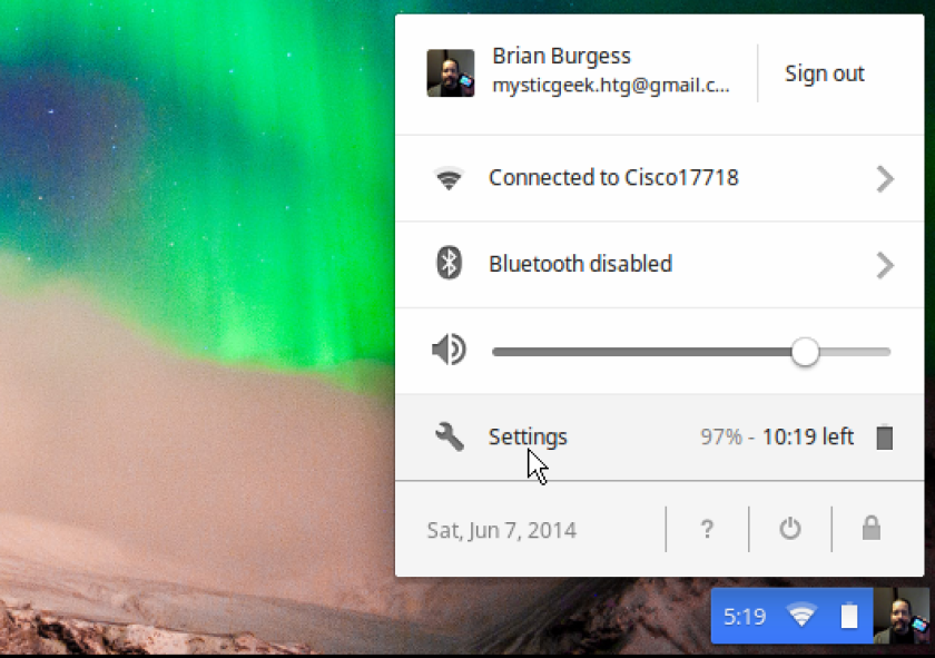 Access Chromebook Settings