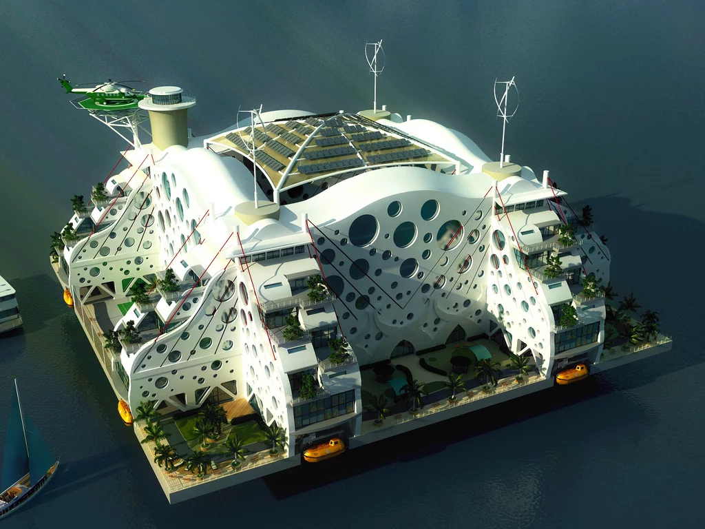 Seasteading Design Contest Entry - Oasis of the Sea (image by Seasteading Media)