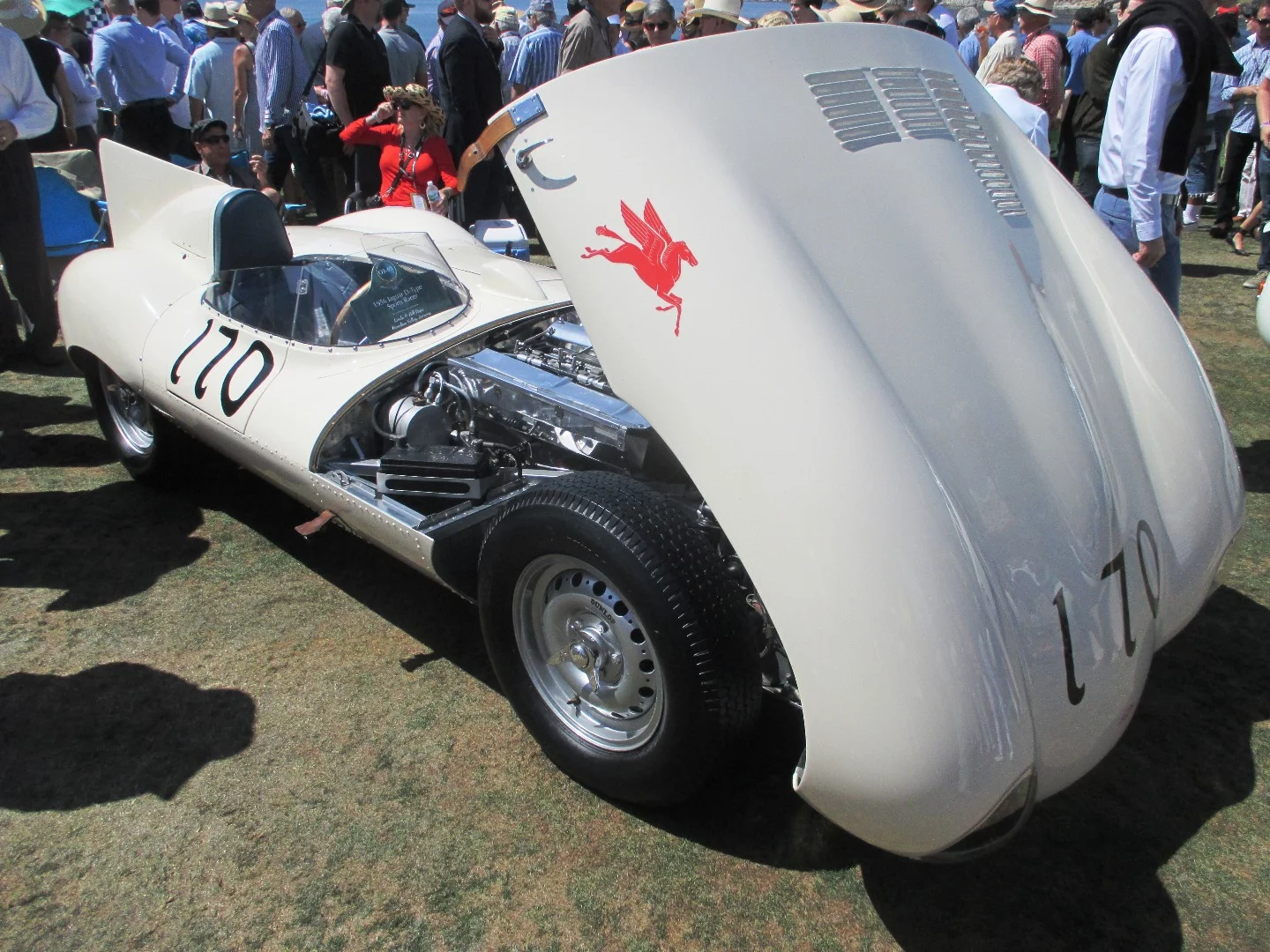 A 1956 Jaguar D-Type at Pebble Beach