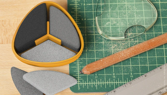 One package of Sandables will contain three sanders in three distinct grits for different sanding jobs