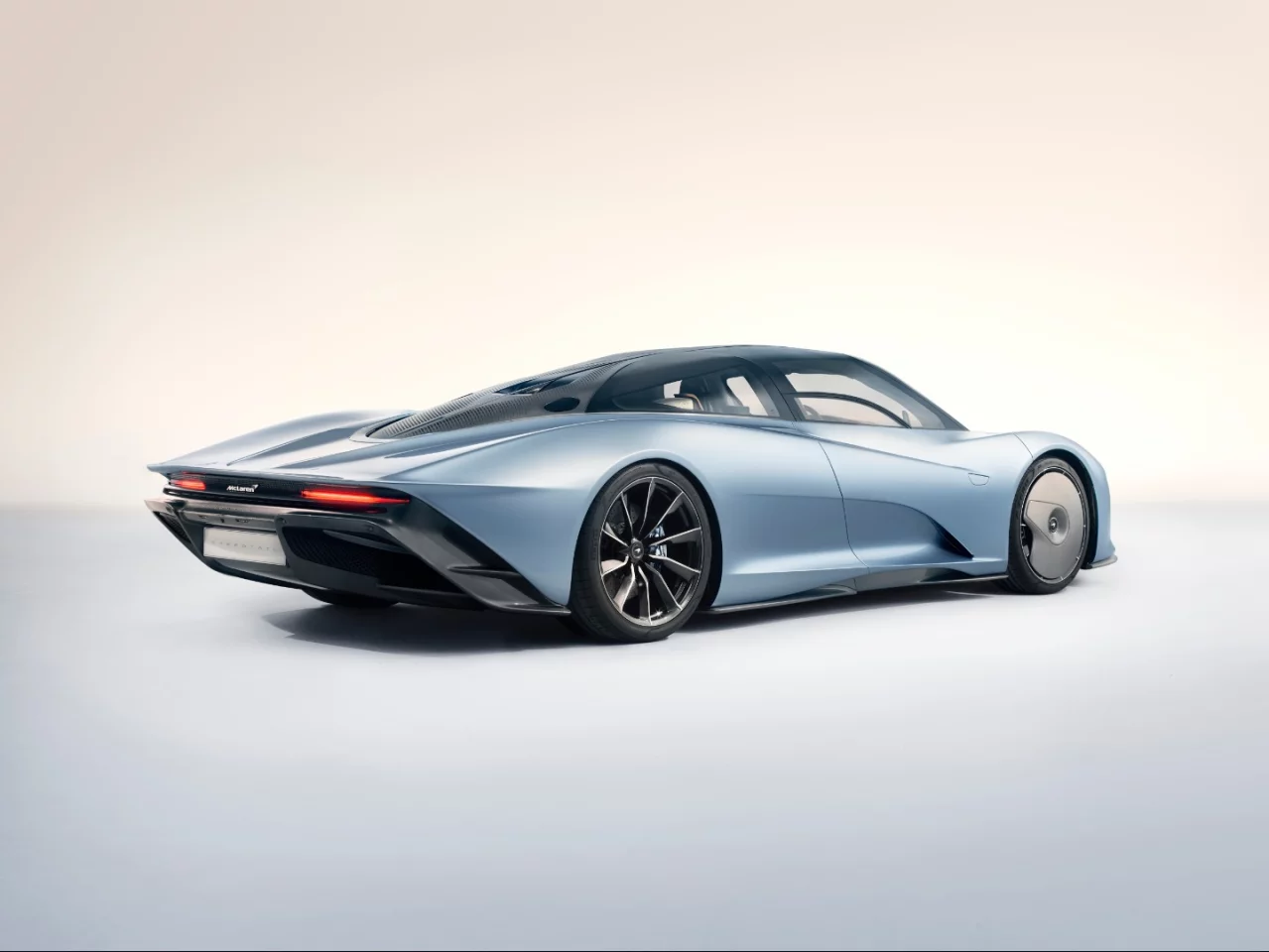 On McLaren's Speedtail, the rear end tapers off in search of precious drag reduction