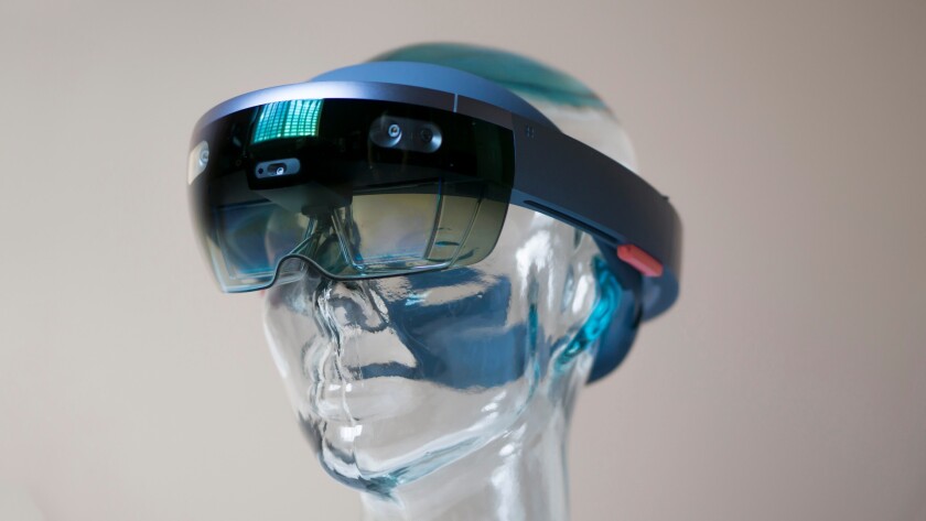Our friend Glass Joe modelling the HoloLens