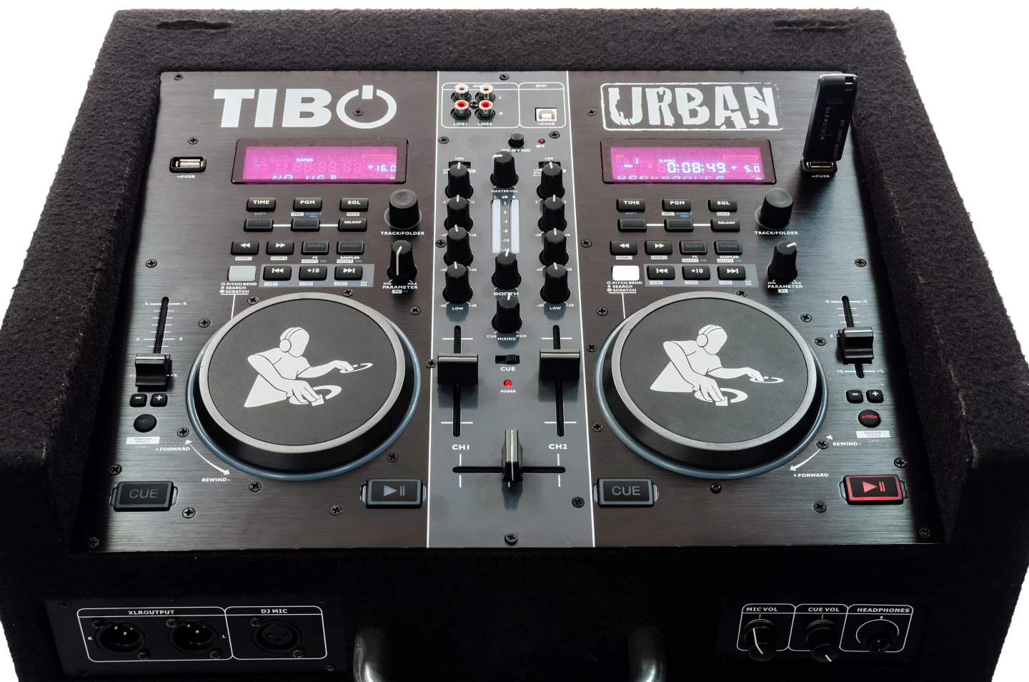 The Urban 500 features a 2-channel mixing desk where tunes and beats can be fed into the system via two USB ports or over Bluetooth from a paired mobile device