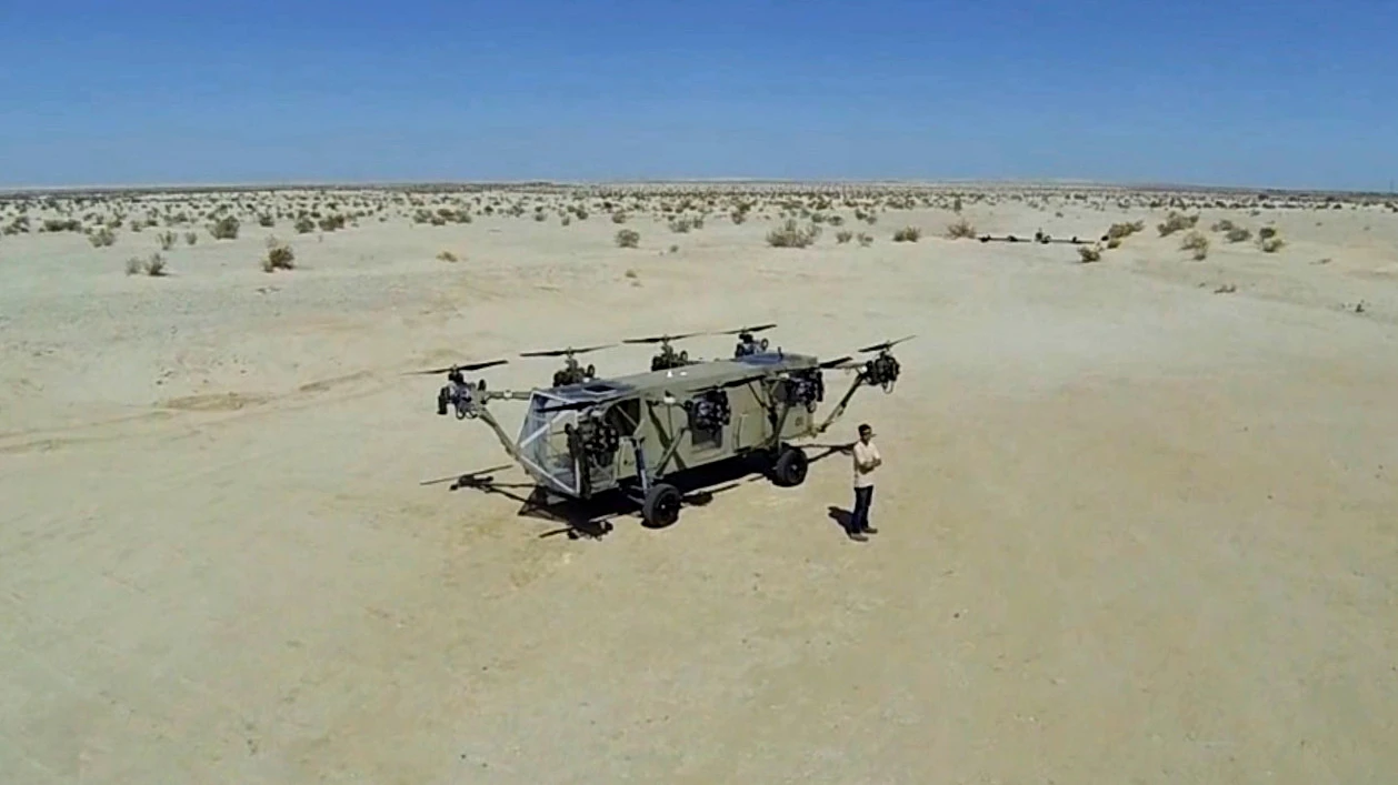 AT engineer, Rustom Jehangir, is standing next to the vehicle for scale – he is six feet tall