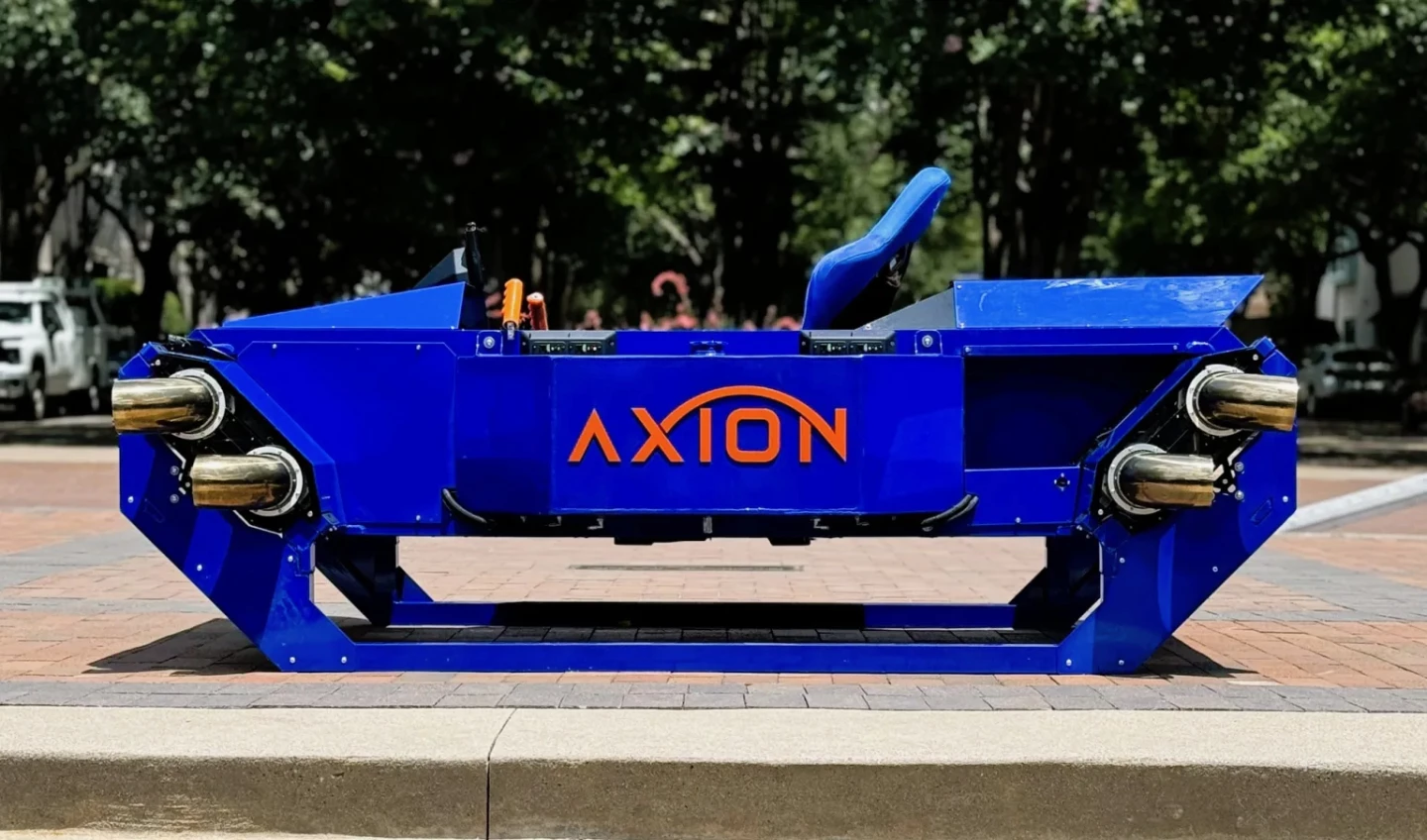At the start of take-offs and the end of landings, the nozzles are angled horizontally to avoid burning the ground, and to minimize flying debris