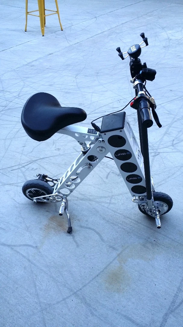 The Urb-E took over one of the local bars one night to let people – some of whom really seemed to have enjoyed the free drinks – ride around on their lightweight electric scooters, which are now available to purchase