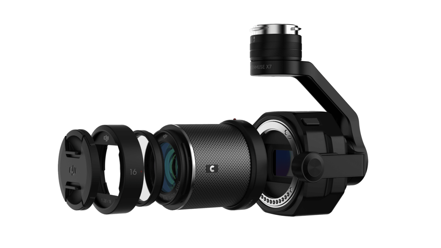 The Zenmuse X7 camera is comes with its own special mounting system for a DJI Inspire 2 drone, and is designed to work specifically with that particular aircraft