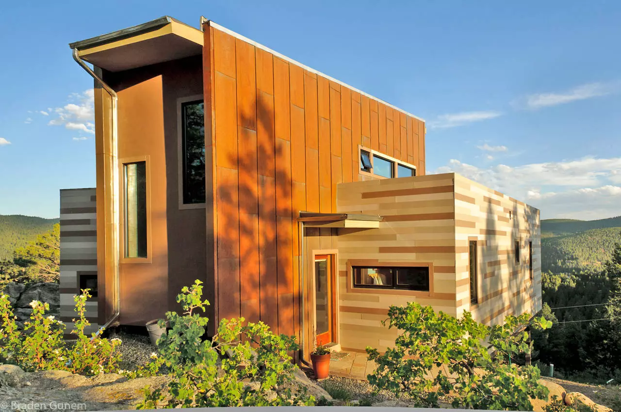 Studio H:T's Shipping Container House is part-built from shipping containers (Photo: Braden Gunem)