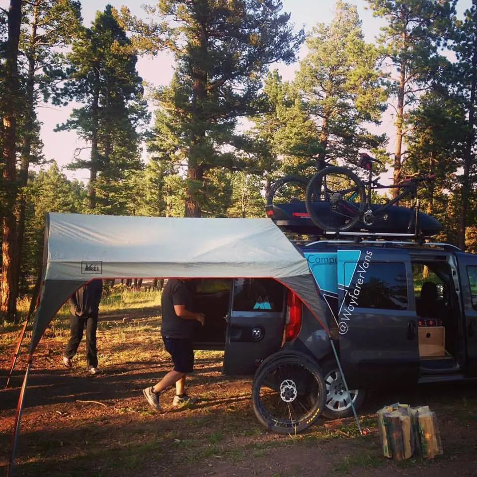 Using the Wayfarer camper with an awning