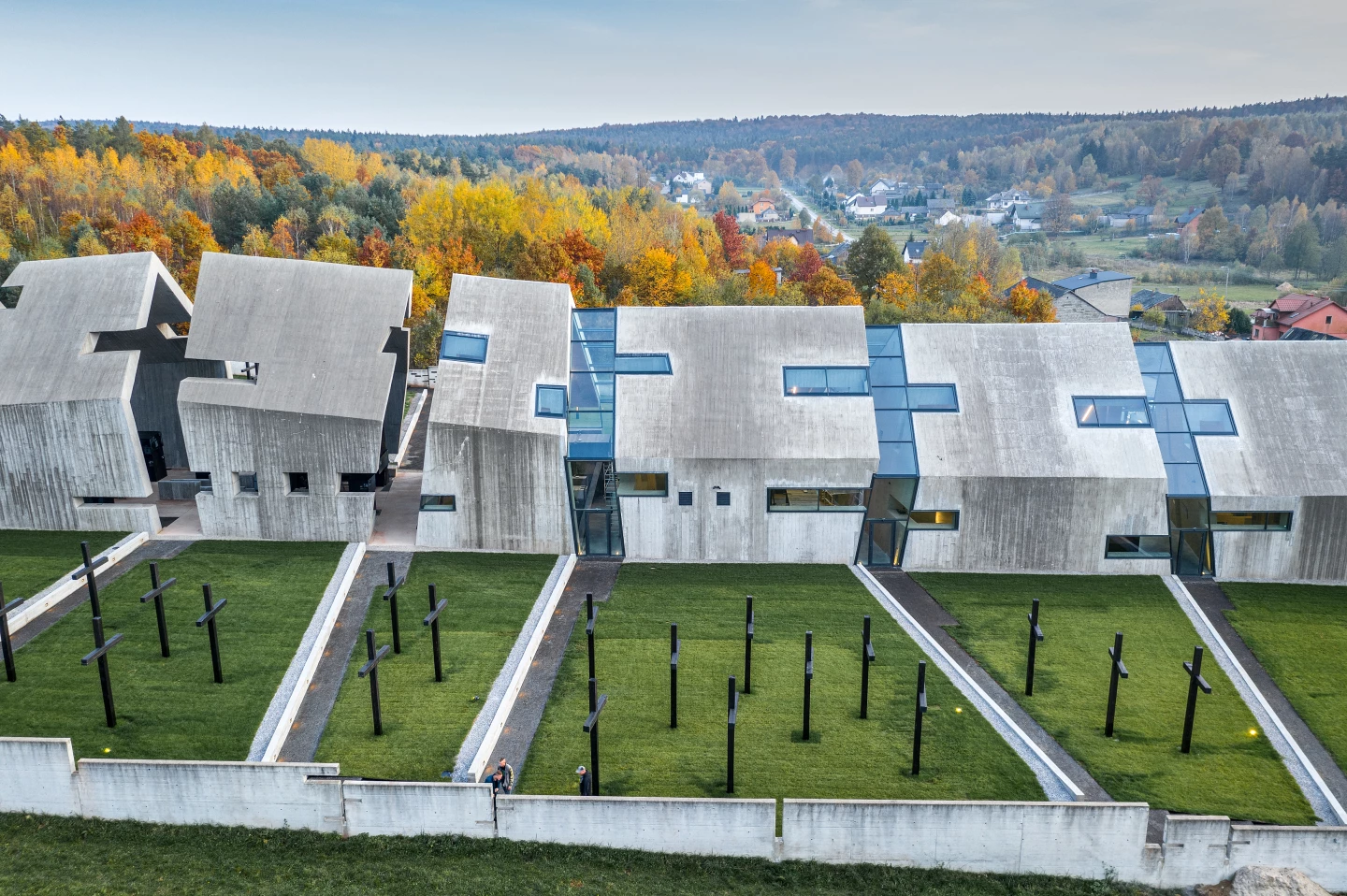 The Mausoleum of Martyrdom of Polish Villages in Michniów was designed by Nizio Design International and commemorates the atrocities suffered by occupants of rural villages in Poland during Nazi occupation