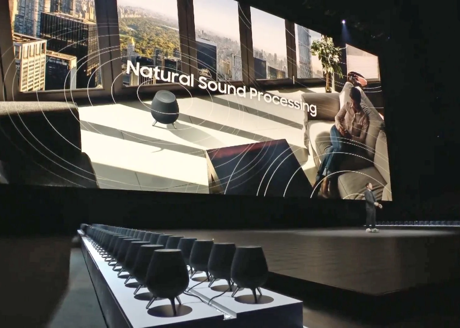Samsung gave a sneak preview of its Galaxy Home speaker at Unpacked 2018
