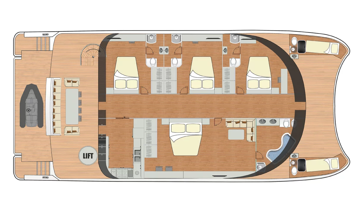 Shipowner deck/cabin plan