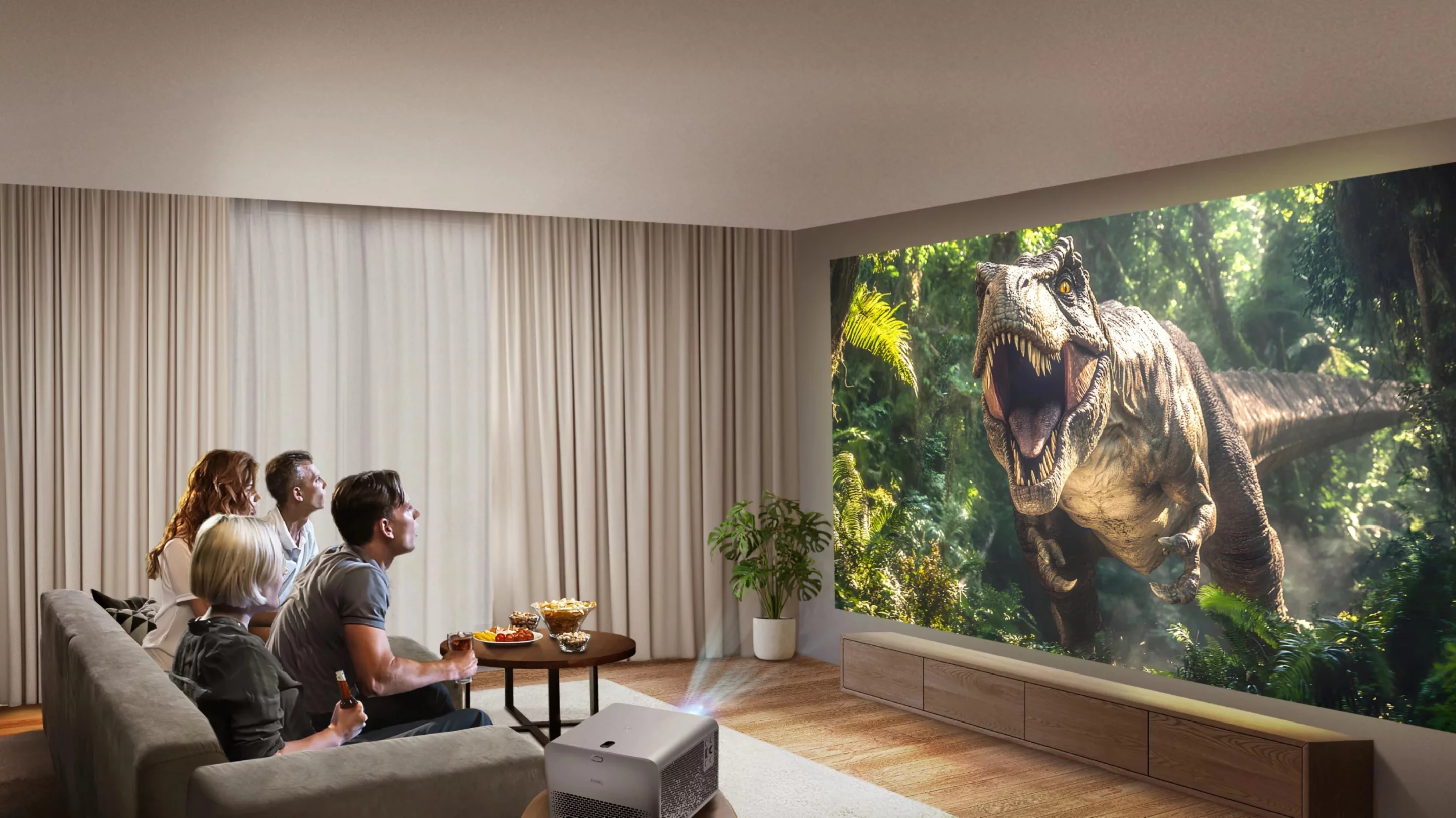 4K visuals at 3,000 lumens, CinematicColor and HDR-Pro technologies, Smart Image Adaptation, and Google TV