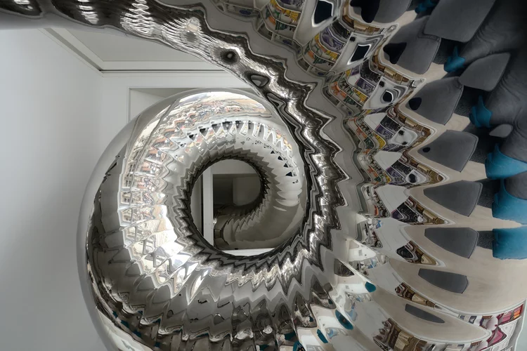 The slide is constructed from mirror-polished stainless steel (Photo: David Hoston)