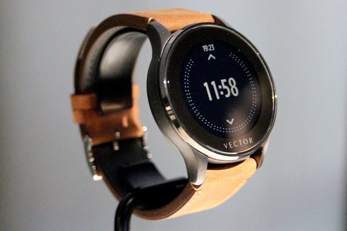 Vector Meridian Brushed Black Case Smart Watch/Watch Only/No Charger/Tested vector-smartwatch-baselworld-  main image 3