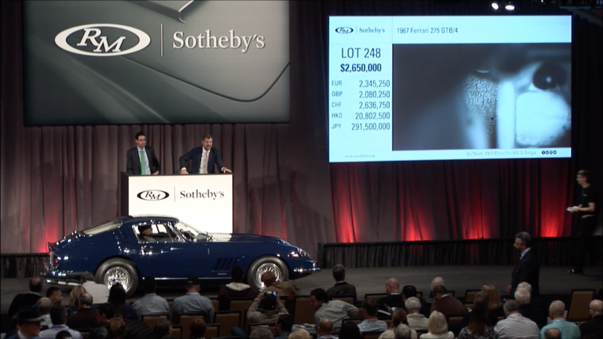 $2,650,000 | 1967 Ferrari 275 GTB/4 | Auction Link: RM-Sotheby's