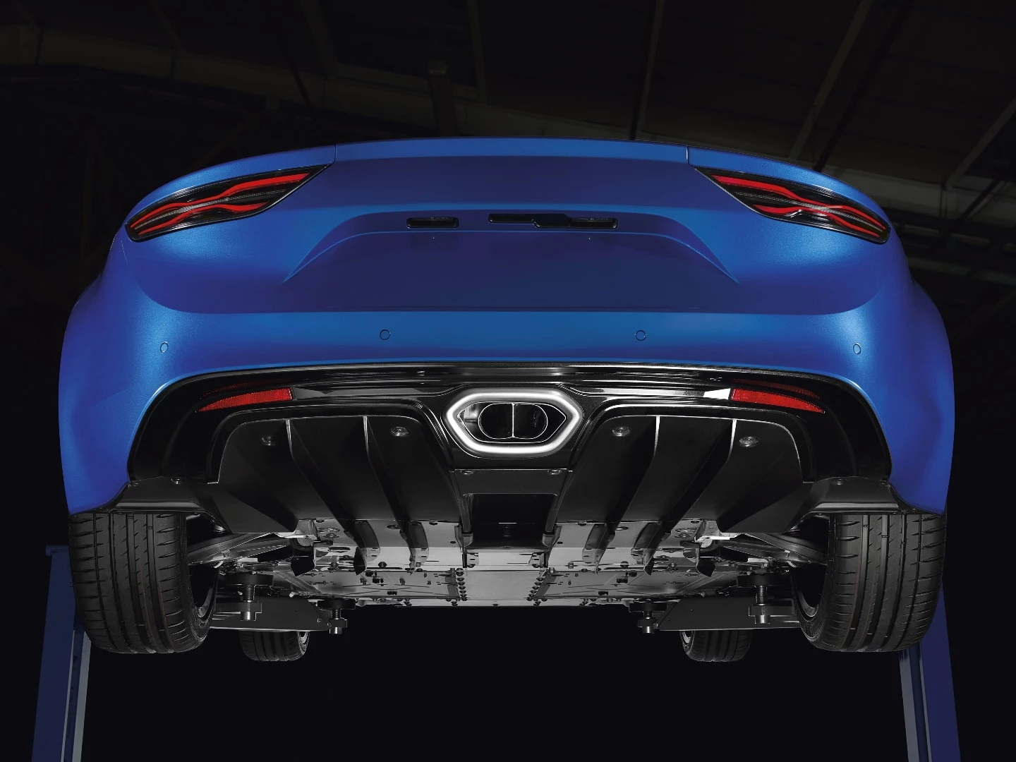 The downforce on the A110 comes courtesy of a clever rear diffuser