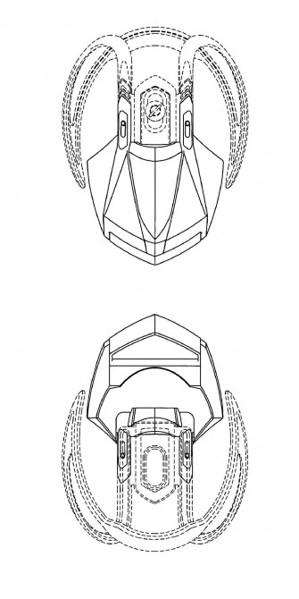 Patent diagrams show the Kawasaki heads-up display and how it will integrate with a helmet