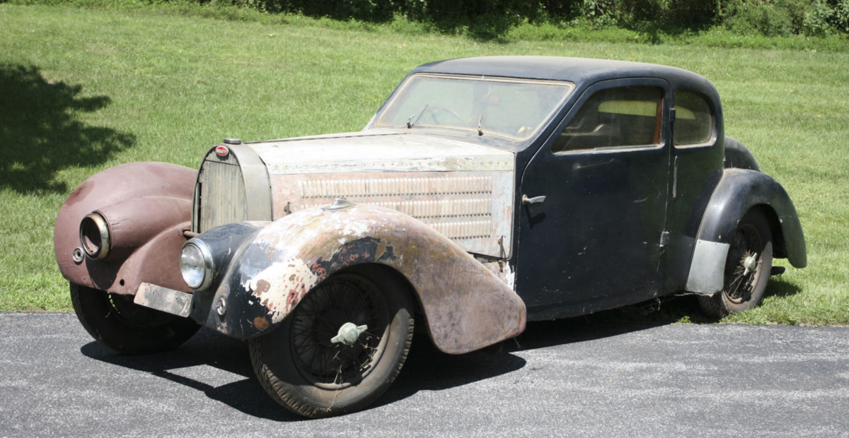 In 2011, an unrestored "barn find" 1938 Bugatti Type 57 Series 3 Ventoux Coupe (pictured above) was sold by Bonhams for US$ 337,000.