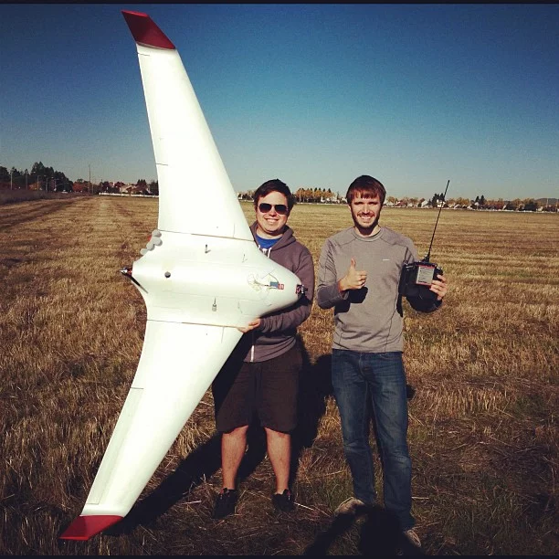 Navigation is handled by an ArduPilot control system, which the developers can use to set waypoints for the drone to follow on autopilot or manually control the aircraft using the video feed from a built-in camera