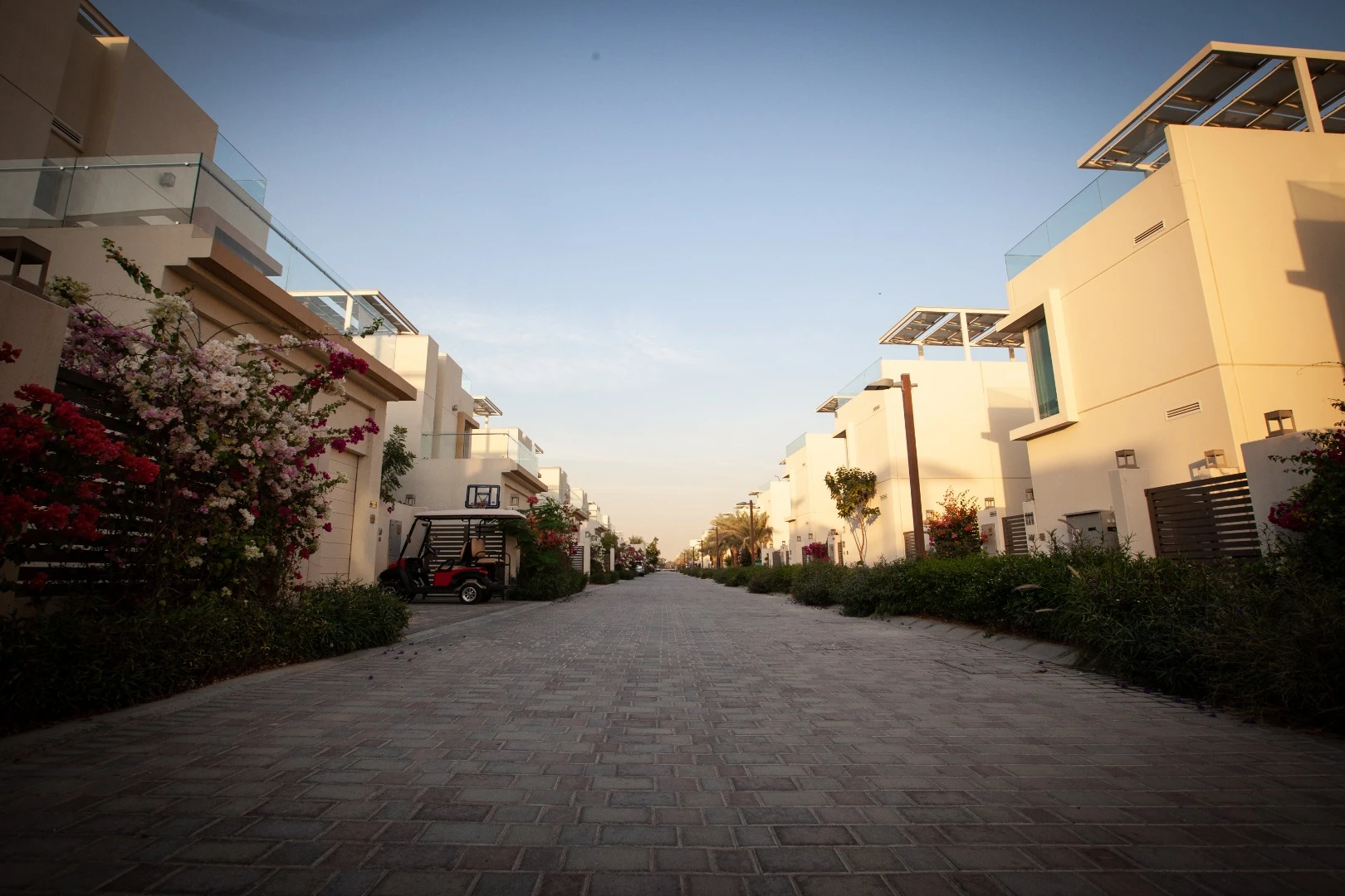 The Dubai Sustainable City is home to narrow car-free streets