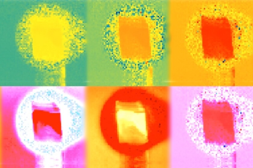 A sample of light frequencies that can be analyzed by the MIT system