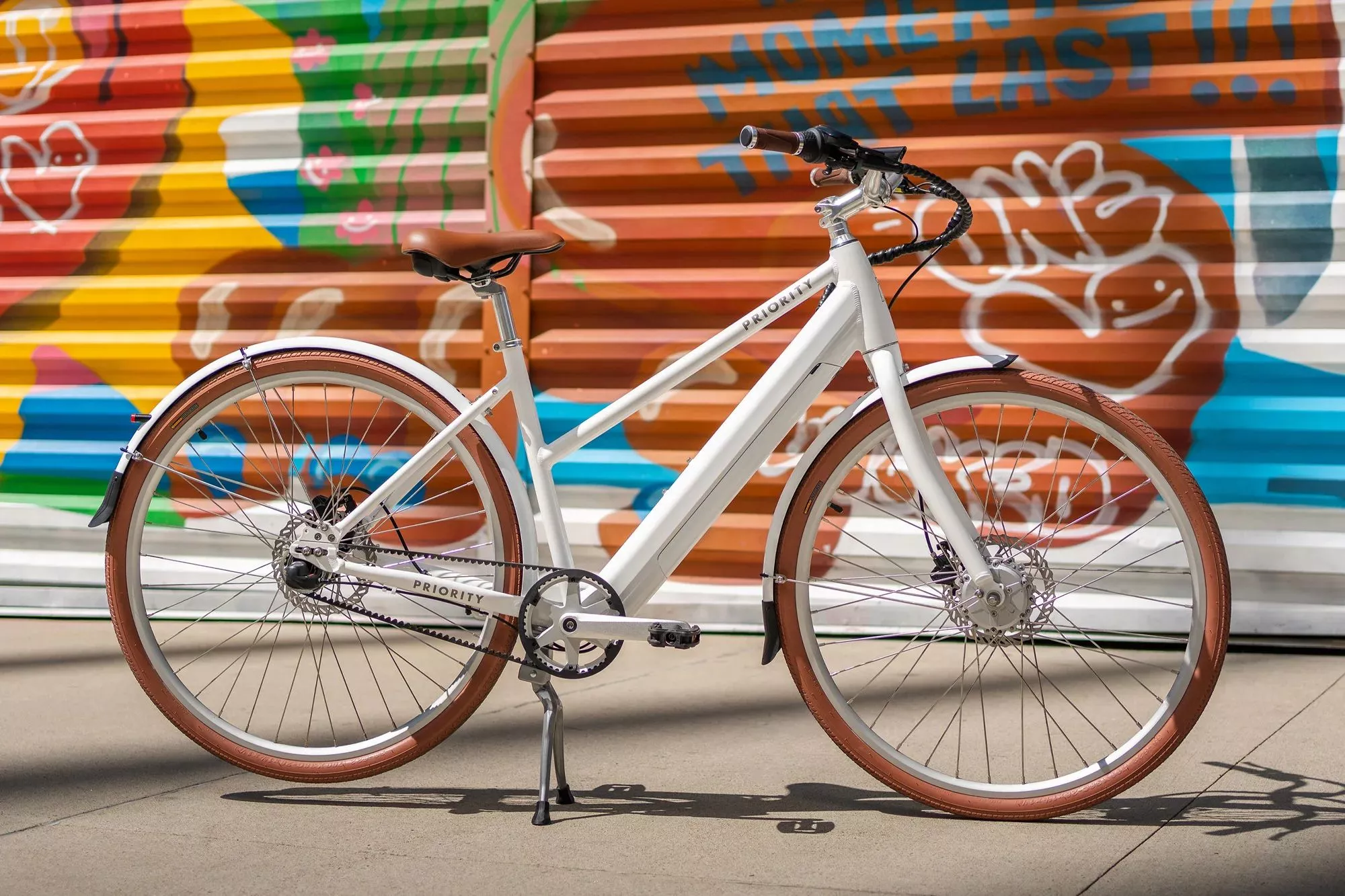 The "step-through" frame can accommodate riders between 5ft2 and 5ft10