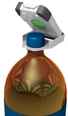 WakaWaka is designed in such a way that it can fit on a soda bottle